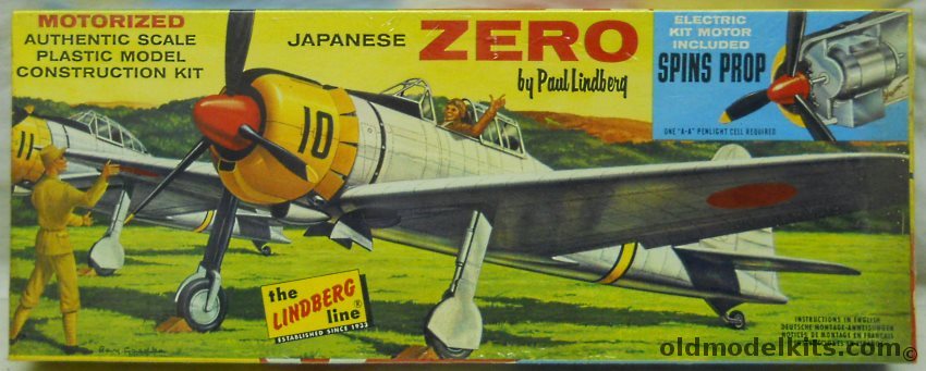 Lindberg 1/48 Japanese Zero Motorized, 304M-100 plastic model kit